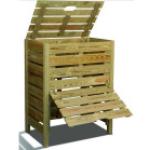 Composteur en bois - 80 x 50 cm - 400 litres - Pratik JARDIPOLYS