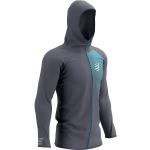 COMPRESSPORT 3d Thermo Seamless Hoodie Zip - Homme - Gris / Bleu - taille XS- modèle 2024