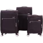 Condotti Casimir Lot de 3 valises, Noir, Ensemble de valises de Haute qualité avec 8 roulettes pivotantes pour Un Transport Facile.
