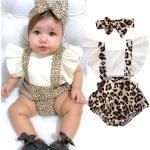 Vêtements à effet léopard en coton à motif animaux enfant Taille 2 ans look fashion 