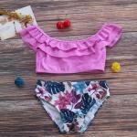 Bikinis roses à volants Taille 4 ans look fashion pour fille de la boutique en ligne joom.com/fr 