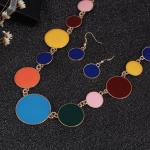 Colliers de mariage multicolores en émail à perles de perles romantiques pour femme 