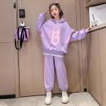 Sweats à capuche violets en fibre synthétique lavable à la main Taille 3 ans look casual pour fille de la boutique en ligne joom.com/fr 