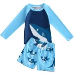 Shorts de bain bleus en fibre synthétique à motif requins enfant Taille 2 ans look fashion 