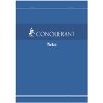 Conquerant Bloc‐Notes Lot de 5 A4 Petits Carreaux 5mm 200 Pages Agrafées Tête Couverture Carte Bleue