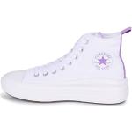 CONVERSE Chuck Taylor All Star Move Platform Sneaker, White/Pixel Purple/White, 37.5 EU