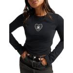 T-shirts Converse Chuck Taylor noirs à manches courtes à manches courtes Taille S look fashion pour femme 