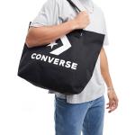 Tote bags Converse noirs en toile pour femme en promo 