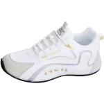 Chaussures de randonnée saison été blanches à paillettes imperméables à élastiques Pointure 42 plus size look casual pour homme 