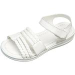 Sandales à talons blanches en cuir à bouts ouverts pour pieds larges Pointure 42 look fashion pour femme 
