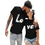 COOFANIN T-shirts pour couple Saint-Valentin patch