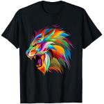 T-shirts fashion noirs à motif lions Le Roi Lion à manches courtes Taille S look fashion pour homme 