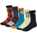 Chaussettes multicolores en coton Naruto en lot de 5 Pointure 39 classiques pour homme 