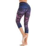 COOLOMG Legging de sport pour femme - Pantalon de yoga - Long avec poches - Opaque - Plusieurs voies, Capri _ Brang_violet, M