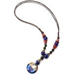 Colliers ethniques Coolsteelandbeyond bleus à perles style ethnique pour femme 