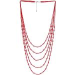 Chaînes Coolsteelandbeyond rouges en cristal à perles look fashion pour femme 