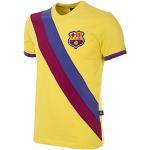 Maillots du FC Barcelone Copa jaunes en coton lavable en machine Taille XL pour homme 