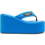 Sandales compensées Coperni bleu électrique en caoutchouc à bouts ronds Pointure 41 pour femme 