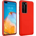 Coques Huawei P40 Avizar rouges à rayures en silicone 