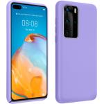 Coques Huawei P40 Avizar violettes à rayures en silicone 