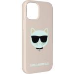 Coque iPhone 12 Mini Design Choupette IKONIK Soft-touch Karl Lagerfeld Rose