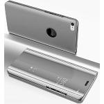 Coques & housses iPhone 8 Plus argentées à rayures en cuir synthétique Anti-rayures type à clapet 