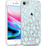 Coques & housses iPhone SE blanches à effet léopard en silicone à motif animaux type souple look fashion 