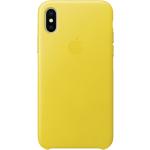 Coques & housses iPhone X/XS Apple jaunes à rayures en cuir 