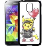 Housses Samsung Galaxy S5 grises en aluminium Pokemon Pikachu 
