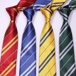 Cravates en soie rouges à rayures à motif papillons Harry Potter Serdaigle look fashion pour homme 