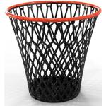 Corbeille Basket en Polypropylène, 10 L, Blanc/Orange, Unique