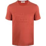 Corneliani t-shirt à logo embossé - Rouge