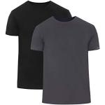 Cornette Pack de 2 T-Shirt Homme CR068 (Noir/Graph