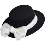 Chapeaux Fedora blancs avec noeuds Tailles uniques steampunk pour femme 