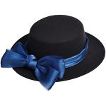 Chapeaux Fedora bleus avec noeuds Tailles uniques steampunk pour femme 