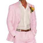 Vestes de costume de mariage roses Taille L look fashion pour homme 