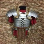 Déguisements de l'Antiquité en cuir à motif Rome Taille XL look médiéval pour homme 