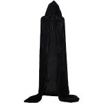 Capes à capuche noires en polyester à capuche Taille S plus size look médiéval 