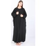 Robes noires en viscose à manches longues à manches longues Taille XS plus size look casual pour femme 