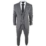 Vestes de costume de mariage grises prince de galles Taille XL classiques pour homme 