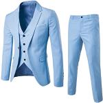 Pantalons de costume bleues claires Taille XXL classiques pour femme 