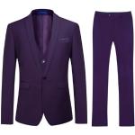 Pantalons de costume de mariage violets Taille M look fashion pour homme 