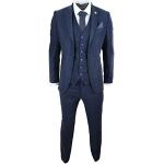 Vestes de costume bleu marine en tweed Peaky Blinders Taille XXL classiques pour homme 