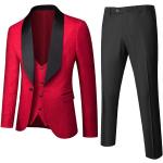 Cravates slim rouges en viscose look fashion pour homme 