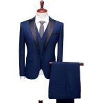 Cravates de mariage bleus foncé en viscose look fashion pour homme 
