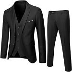Vestes de costume noires en shoftshell coupe-vents respirantes à manches longues Taille S plus size look fashion pour homme 