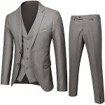 Vestes de costume de mariage grises imperméables à manches longues Taille 4 XL look fashion pour homme 