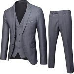 Vestes de costume de mariage grises à paillettes Taille 5 XL look fashion pour homme 