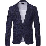 Blazers en cuir bleu marine à motif moutons imperméables coupe-vents Taille XXL plus size look urbain pour homme 