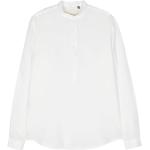 Chemises Costumein blancs cassés en lin à manches longues à col rond Taille 3 XL pour homme 